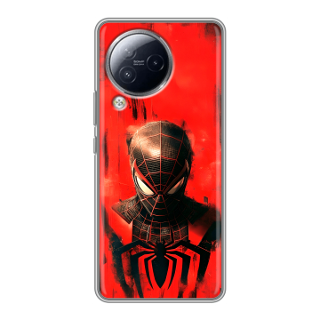 Силиконовый чехол на Xiaomi Civi 3 с принтом человек паук spiderman