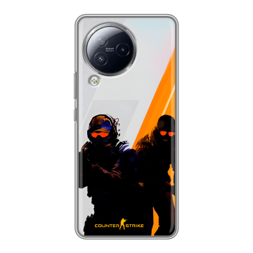 Силиконовый чехол на Xiaomi Civi 3 с принтом Контер страйк Counter strike