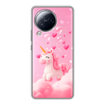 Силиконовый чехол на Xiaomi Civi 3 с принтом Единорог