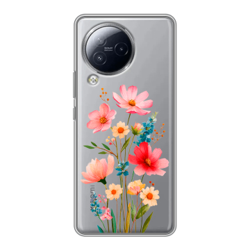 Силиконовый чехол на Xiaomi Civi 3 с принтом Цветы Силиконовый чехол на Xiaomi Civi 3 с принтом Цветы