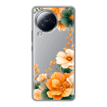 Силиконовый чехол на Xiaomi Civi 3 с принтом Цветы принт Силиконовый чехол на Xiaomi Civi 3 с принтом Цветы принт