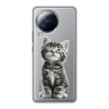 Силиконовый чехол на Xiaomi Civi 3 с принтом Котенок
