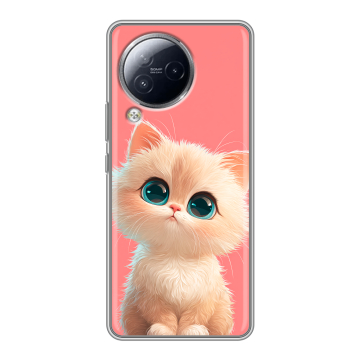Силиконовый чехол на Xiaomi Civi 3 с принтом Розовый котенок Силиконовый чехол на Xiaomi Civi 3 с принтом Розовый котенок