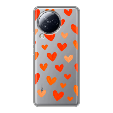 Силиконовый чехол на Xiaomi Civi 3 с принтом Сердечки Силиконовый чехол на Xiaomi Civi 3 с принтом Сердечки