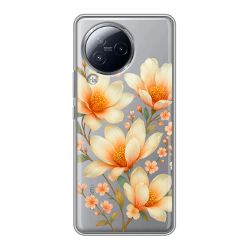 Силиконовый чехол на Xiaomi Civi 3 с принтом Цветы Силиконовый чехол на Xiaomi Civi 3 с принтом Цветы