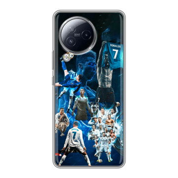 Силиконовый чехол на Xiaomi Civi 3 с принтом Реал Роналдо