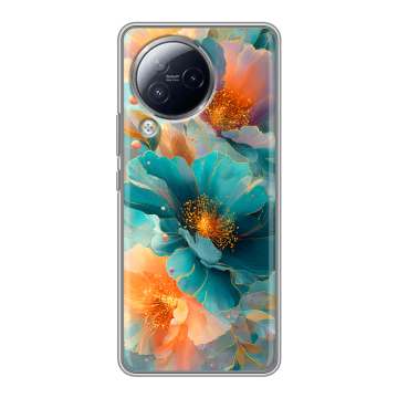 Силиконовый чехол на Xiaomi Civi 3 с принтом Цветы Силиконовый чехол на Xiaomi Civi 3 с принтом Цветы
