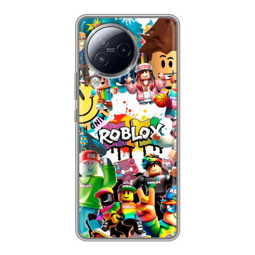 Силиконовый чехол на Xiaomi Civi 3 с принтом Roblox Роблокс