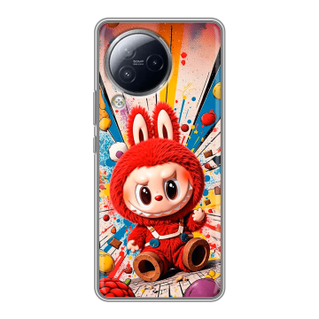 Силиконовый чехол на Xiaomi Civi 3 с принтом Labubu Лабубу