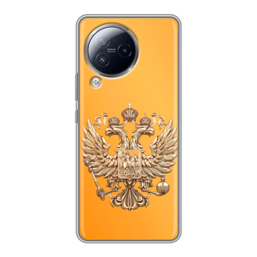 Силиконовый чехол на Xiaomi Civi 3 с принтом Герб Флаг России Силиконовый чехол на Xiaomi Civi 3 с принтом Герб Флаг России