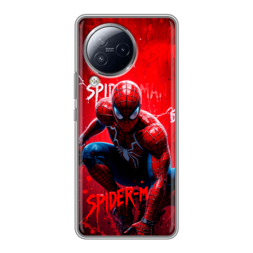 Силиконовый чехол на Xiaomi Civi 3 с принтом Spiderman Человек паук