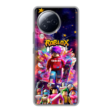Силиконовый чехол на Xiaomi Civi 3 с принтом Roblox Роблокс
