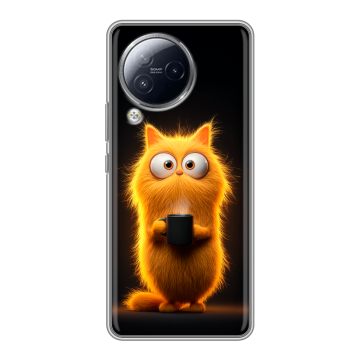 Силиконовый чехол на Xiaomi Civi 3 с принтом Смешной кот Силиконовый чехол на Xiaomi Civi 3 с принтом Смешной кот