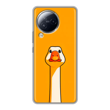Силиконовый чехол на Xiaomi Civi 3 с принтом Смешная утка Силиконовый чехол на Xiaomi Civi 3 с принтом Смешная утка