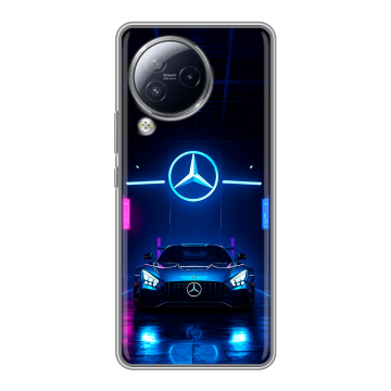 Силиконовый чехол на Xiaomi Civi 3 с принтом Mercedes Мерседес