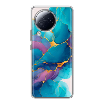 Силиконовый чехол на Xiaomi Civi 3 с принтом Мрамор блестки Силиконовый чехол на Xiaomi Civi 3 с принтом Мрамор блестки
