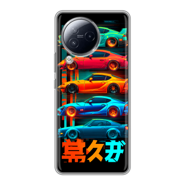 Силиконовый чехол на Xiaomi Civi 3 с принтом машины тачки Силиконовый чехол на Xiaomi Civi 3 с принтом машины тачки