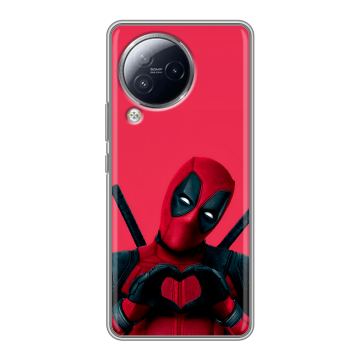 Силиконовый чехол на Xiaomi Civi 3 с принтом Дедпул Deadpool