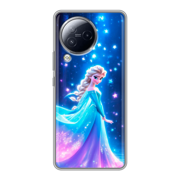 Силиконовый чехол на Xiaomi Civi 3 с принтом Холодное сердце Frozen