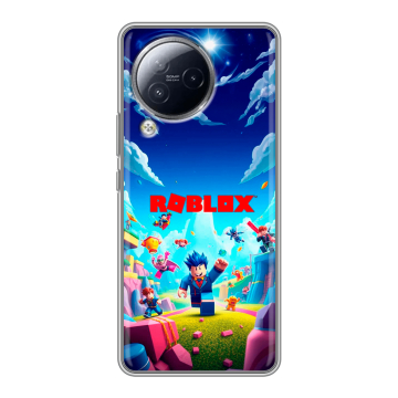Силиконовый чехол на Xiaomi Civi 3 с принтом Roblox Роблокс