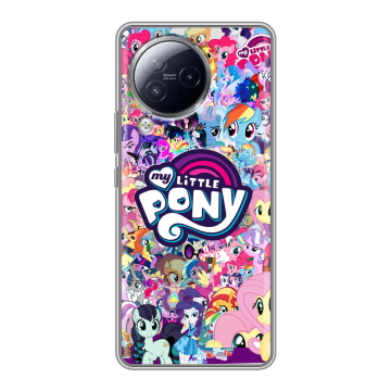 Силиконовый чехол на Xiaomi Civi 3 с принтом My little pony Дружба чудо