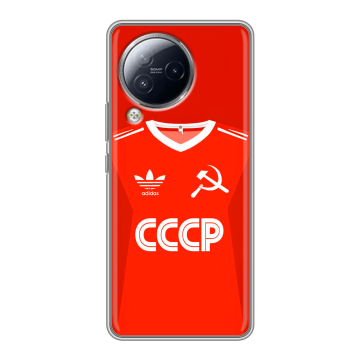 Силиконовый чехол на Xiaomi Civi 3 с принтом Флаг Герб СССР Силиконовый чехол на Xiaomi Civi 3 с принтом Флаг Герб СССР