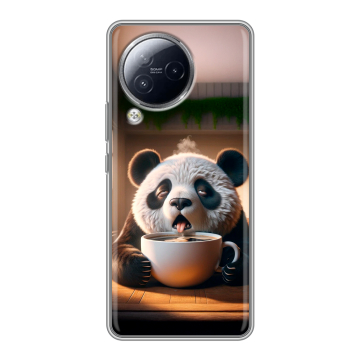 Силиконовый чехол на Xiaomi Civi 3 с принтом смешная панда