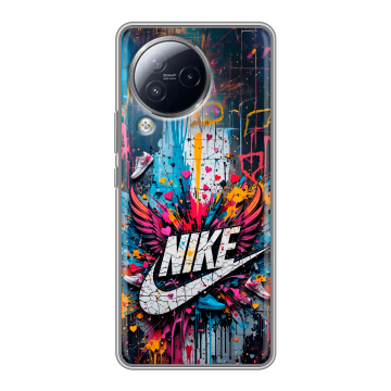 Силиконовый чехол на Xiaomi Civi 3 с принтом Nike Найк
