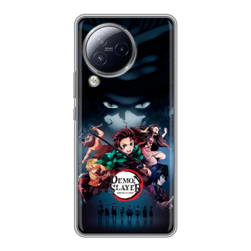 Силиконовый чехол на Xiaomi Civi 3 с принтом Demon Slayer Клинок рассекающий демонов
