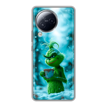 Силиконовый чехол на Xiaomi Civi 3 с принтом Новый год гринч Силиконовый чехол на Xiaomi Civi 3 с принтом Новый год гринч