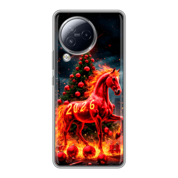 Силиконовый чехол на Xiaomi Civi 3 с принтом Новый год Силиконовый чехол на Xiaomi Civi 3 с принтом Новый год