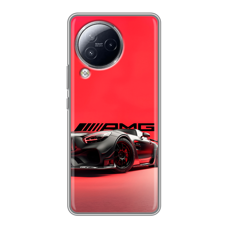 Силиконовый чехол на Xiaomi Civi 3 с принтом Мерседес Mercedes AMG Силиконовый чехол на Xiaomi Civi 3 с принтом Мерседес Mercedes AMG