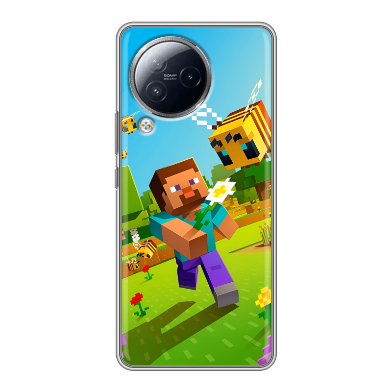 Силиконовый чехол на Xiaomi Civi 3 с принтом Майнкрафт Minecraft Силиконовый чехол на Xiaomi Civi 3 с принтом Майнкрафт Minecraft