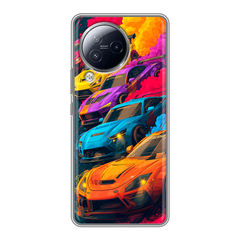 Силиконовый чехол на Xiaomi Civi 3 с принтом Тачки Силиконовый чехол на Xiaomi Civi 3 с принтом Тачки