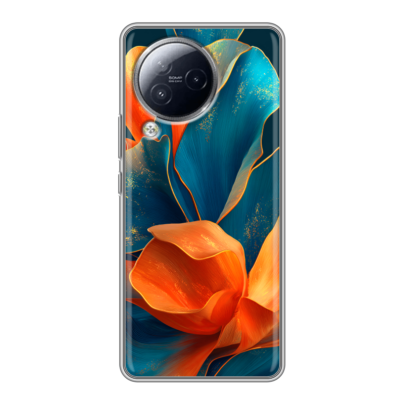 Силиконовый чехол на Xiaomi Civi 3 с принтом Цветы Силиконовый чехол на Xiaomi Civi 3 с принтом Цветы