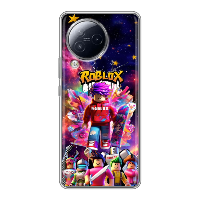 Силиконовый чехол на Xiaomi Civi 3 с принтом Roblox Роблокс Силиконовый чехол на Xiaomi Civi 3 с принтом Roblox Роблокс
