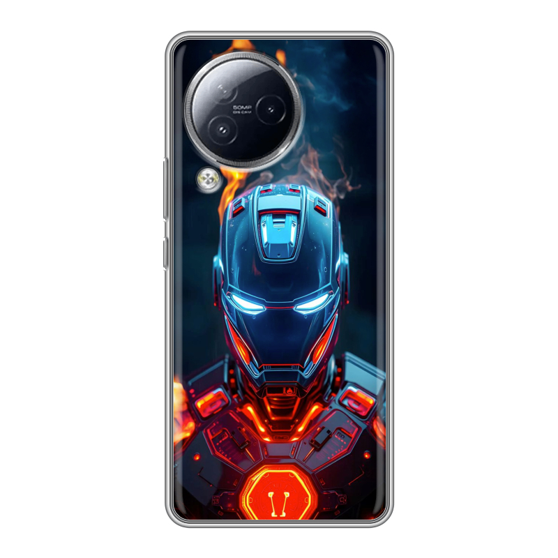 Силиконовый чехол на Xiaomi Civi 3 с принтом IronMan Железный человек Силиконовый чехол на Xiaomi Civi 3 с принтом IronMan Железный человек