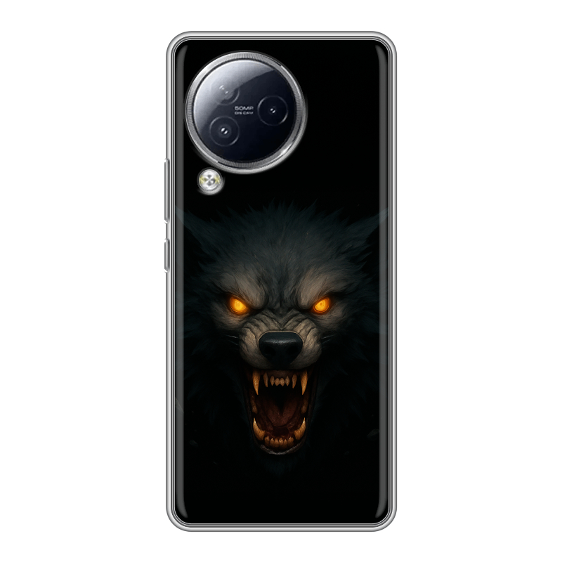 Силиконовый чехол на Xiaomi Civi 3 с принтом Волк Силиконовый чехол на Xiaomi Civi 3 с принтом Волк