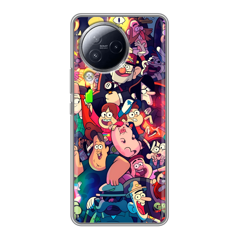 Силиконовый чехол на Xiaomi Civi 3 с принтом Gravity Falls Гравити Фолз Силиконовый чехол на Xiaomi Civi 3 с принтом Gravity Falls Гравити Фолз