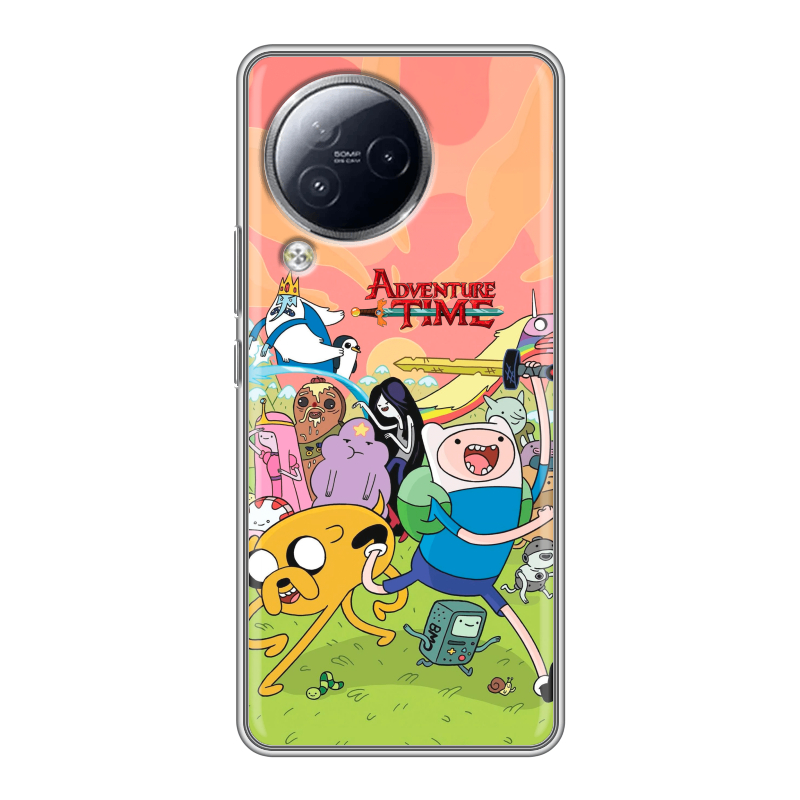 Силиконовый чехол на Xiaomi Civi 3 с принтом Adventure time Время приключений Силиконовый чехол на Xiaomi Civi 3 с принтом Adventure time Время приключений