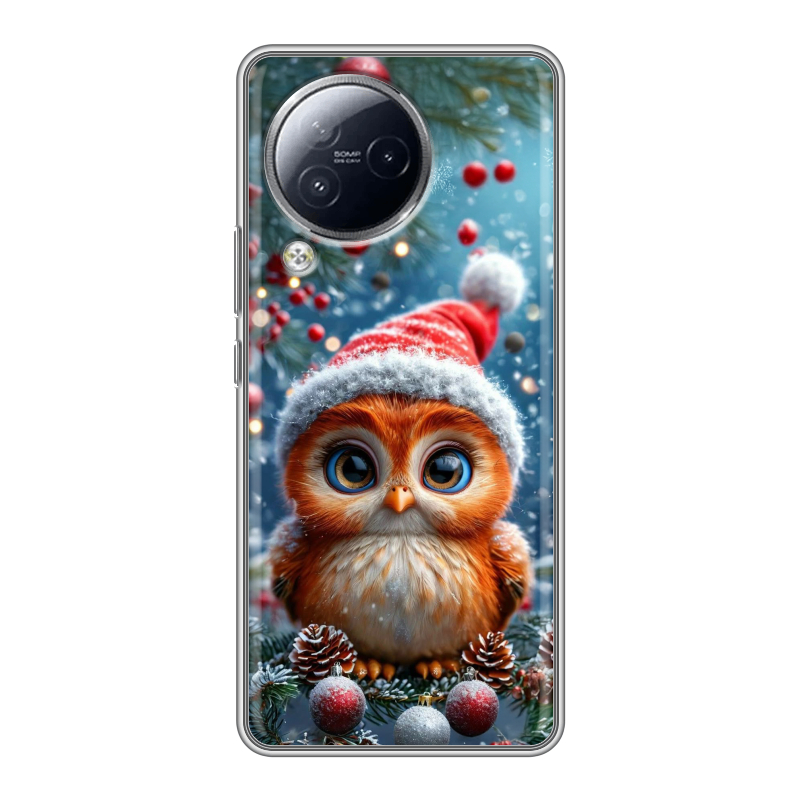 Силиконовый чехол на Xiaomi Civi 3 с принтом Новый год Силиконовый чехол на Xiaomi Civi 3 с принтом Новый год
