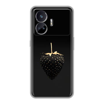 Силиконовый чехол на Realme GT Neo 5 SE с принтом Черная клубника