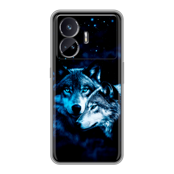 Силиконовый чехол на Realme GT Neo 5 SE с принтом Волки