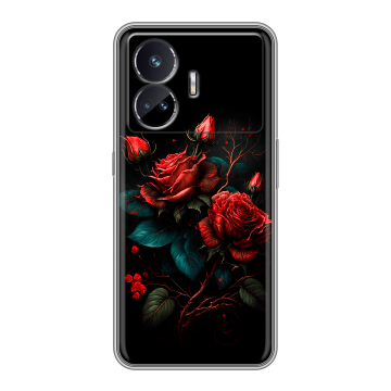 Силиконовый чехол на Realme GT Neo 5 SE с принтом Розы красные