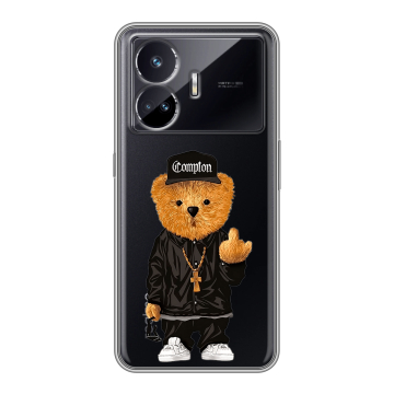 Силиконовый чехол на Realme GT Neo 5 SE с принтом Плюшевый медведь