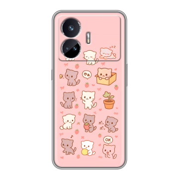 Силиконовый чехол на Realme GT Neo 5 SE с принтом Hello Kitty Хелоу Кити