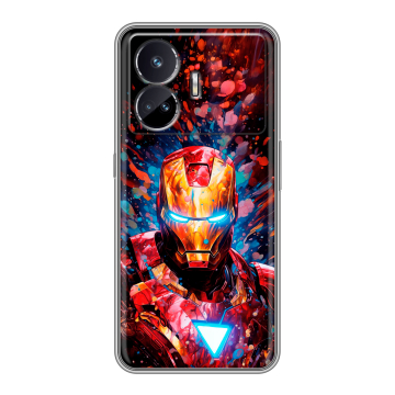 Силиконовый чехол на Realme GT Neo 5 SE с принтом Железный человек Ironman