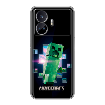 Силиконовый чехол на Realme GT Neo 5 SE с принтом Майнкрафт Minecraft