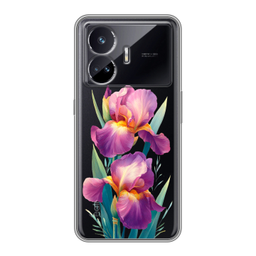 Силиконовый чехол на Realme GT Neo 5 SE с принтом Цветы орхидеи Силиконовый чехол на Realme GT Neo 5 SE с принтом Цветы орхидеи