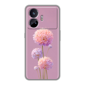 Силиконовый чехол на Realme GT Neo 5 SE с принтом Цветы Силиконовый чехол на Realme GT Neo 5 SE с принтом Цветы